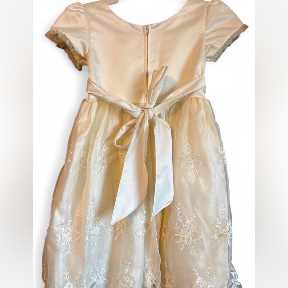 Elegant Kids Girls‎ Cream Lace Flower Girl Party Dress - Picture 5 of 7